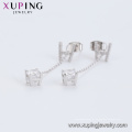 E-722 xuping nuevo diseño delicado color de rodio sintético zircon moda pendientes de gota de las mujeres